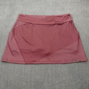 Nike Womens Dri-Fit Burgundy Striped Golf Skorts Inner Shorts Size Large